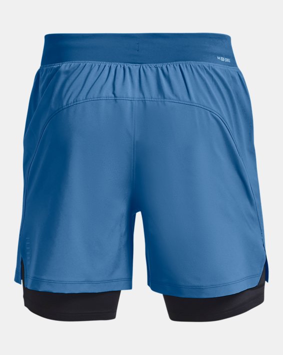 Men's UA Iso-Chill Run 2-in-1 Shorts, Blue, pdpMainDesktop image number 7